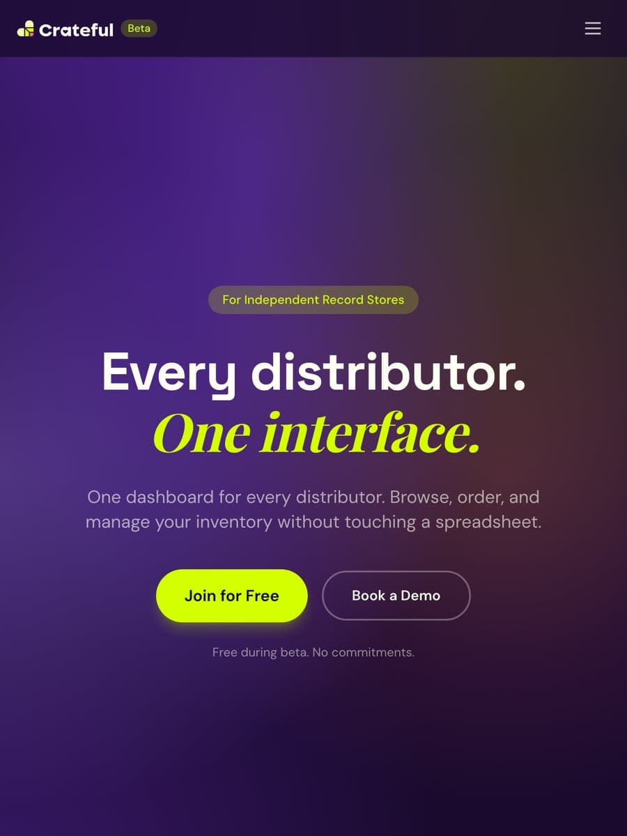 Crateful website