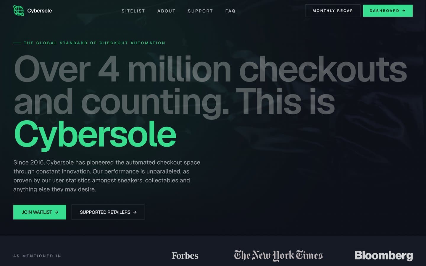 Cybersole website